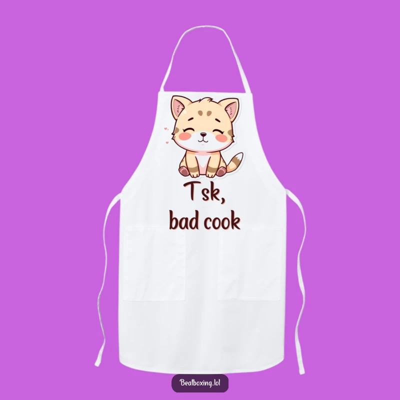 Funny Animal Tsk Apron - Cook with a Hint of Judgment