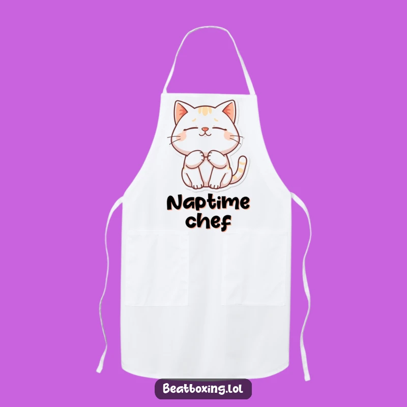 Funny Apron: Purring Chef Cat - Kitchen Calm & Humor