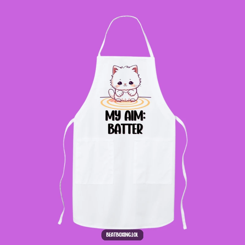 Funny Cat Drummer Apron: Kitchen Beats, Rhythmic Chef Gift