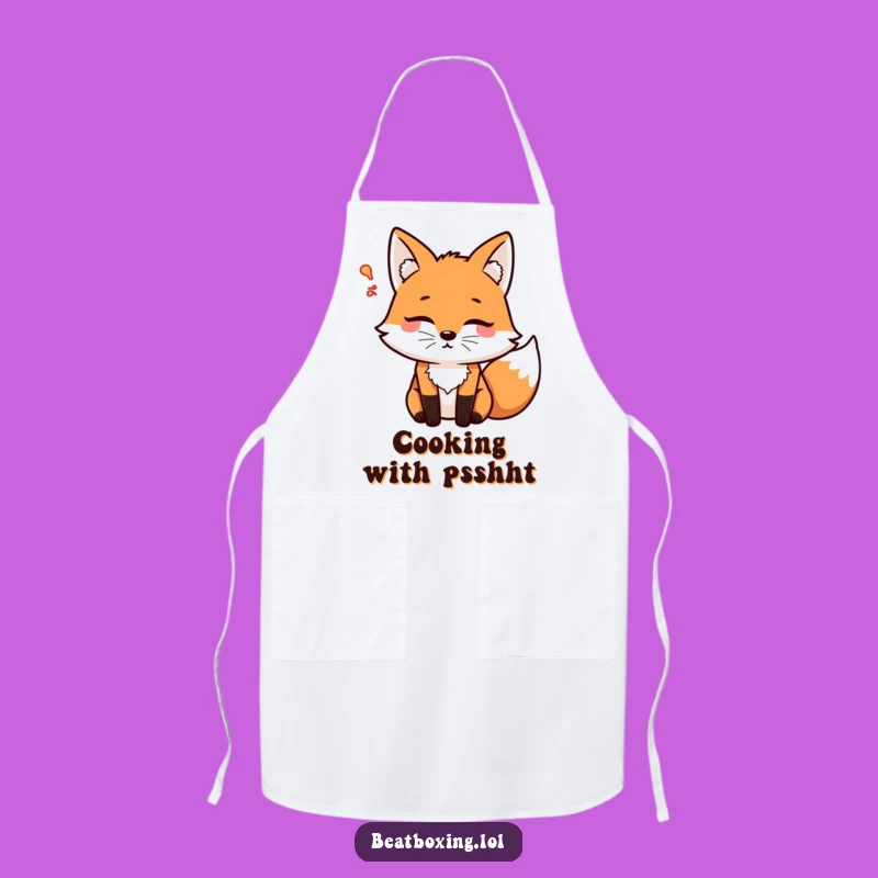 Funny Psshht Fox Kitchen Apron: Cook with Comedy! A Hilarious Funny Gift.