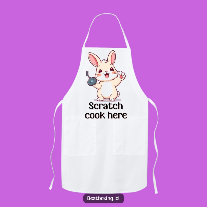 Funny Rabbit Record Scratch Apron - DJ Apron for Music-Loving Cooks