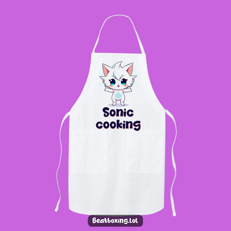 Funny Sonic Vibration Apron - Energetic Cook, Perfect Kitchen Gift