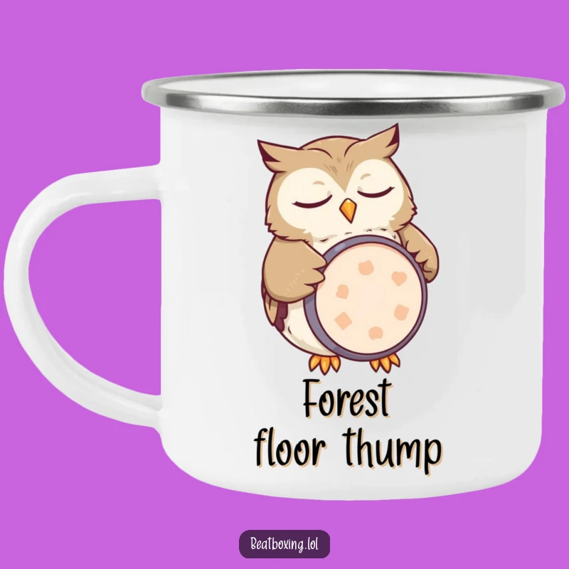Funny Owl Camp Mug: Sleepy Belly Beat, Hilarious Outdoor Music Gift