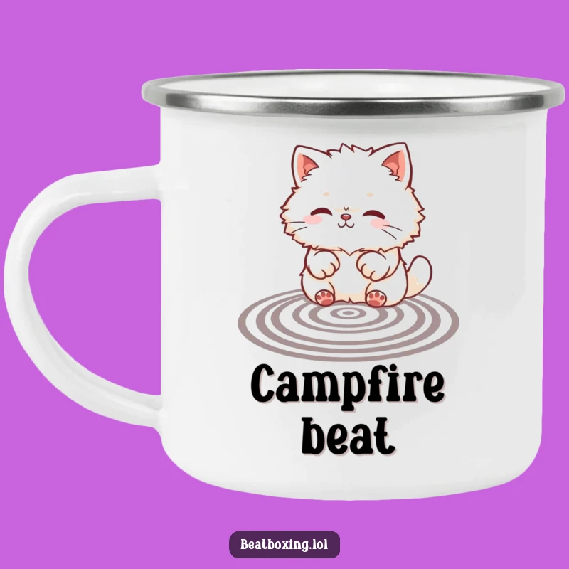 Funny Cat Paws Pattern Camping Mug Cute Outdoor Art Gift