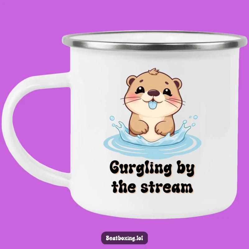 Funny Otter Gurgle Camping Mug: Adventure Fuel with Aquatic Cheer