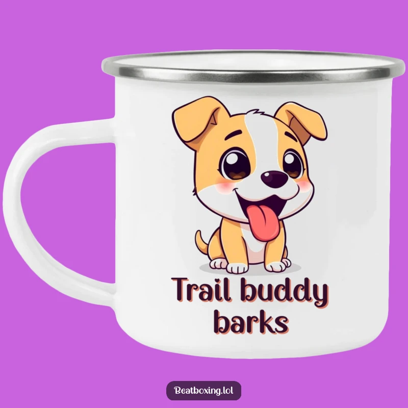 Funny Camping Mug: Barking Dog - Outdoor Fun for Pet Lovers