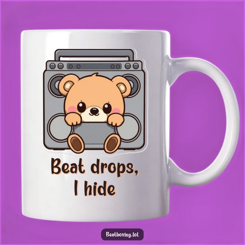 Funny Curious Bear Boombox Mug - A Hilarious Gift for Music Lovers