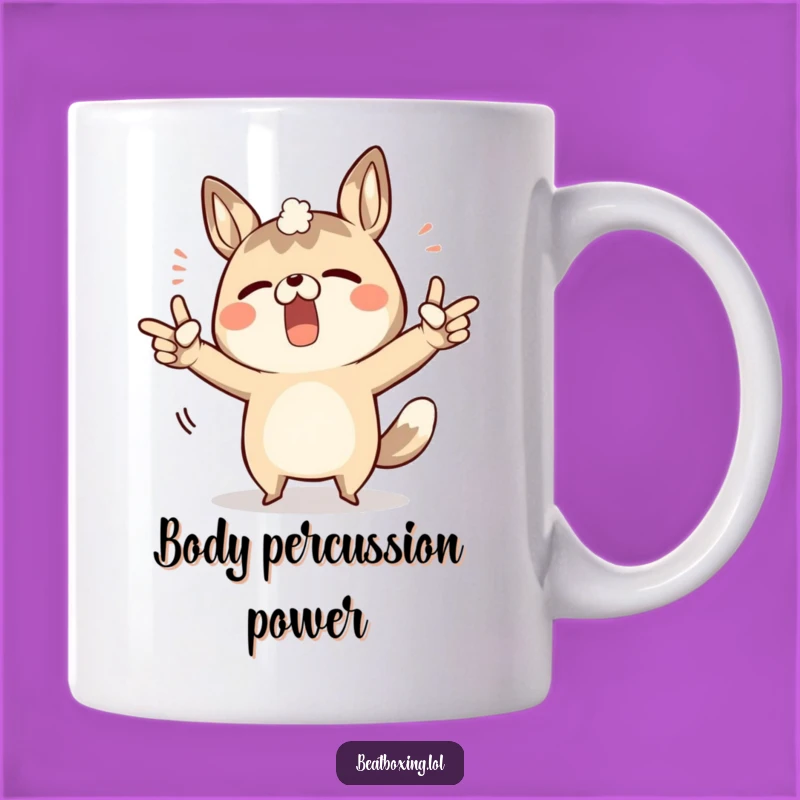 Funny Sound Body Animal Mug: Determined Character Creating Music Creatively