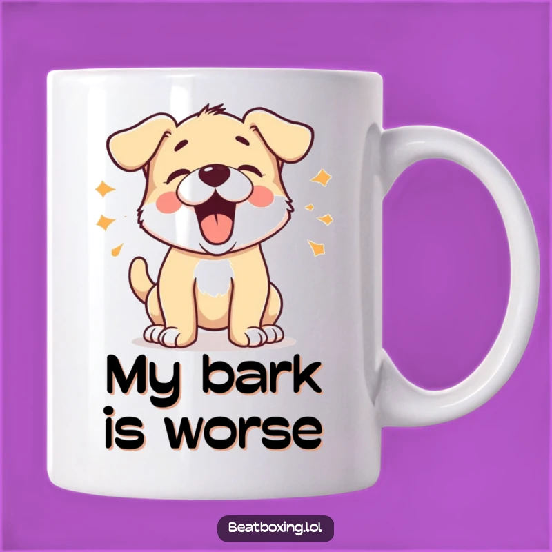 Funny Barking Puppy Mug: Start Your Day with Joyous Noise! A Perfect Funny Gift.