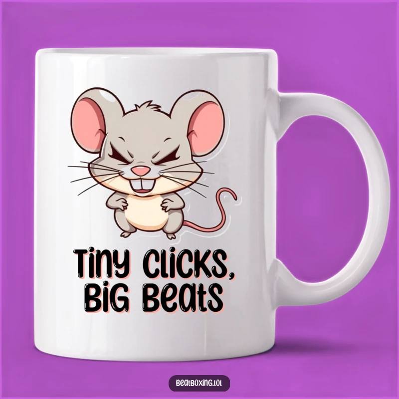 Funny Mischievous Mouse Clicking Mug: Sharp Beats for a Humorous Gift