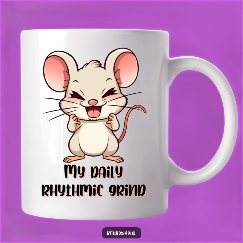 Funny Mouse Beatboxer Mug: Hilarious Musician Gift for Rhythm Lovers