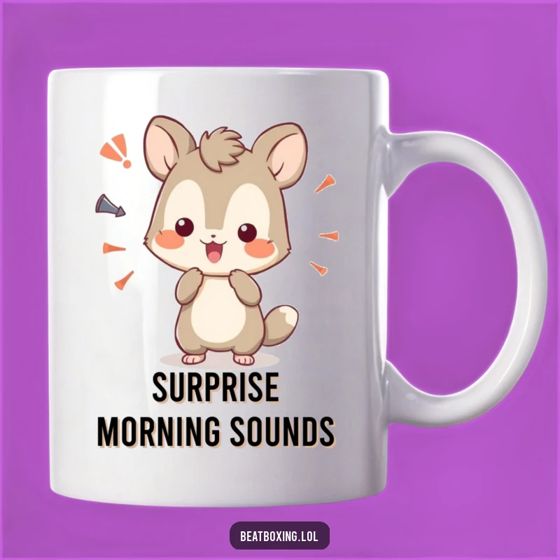 Funny Sound Explorer Animal Mug: Curious Character Experimenting with Effects