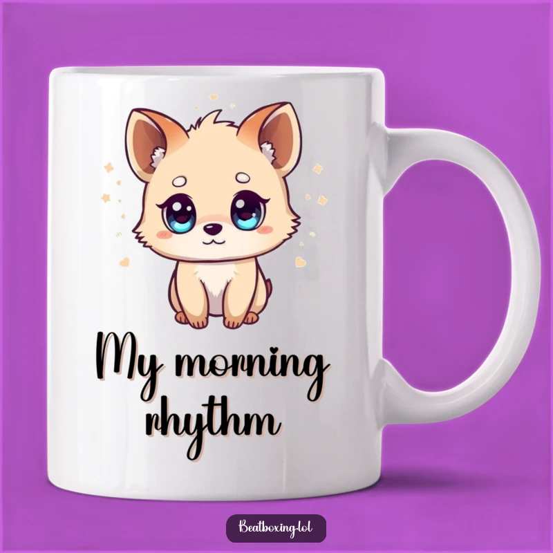 Funny Tiny Animal Mug: Rhythmic Beats, Bright-Eyed Fun, Perfect Music Lover Gift!