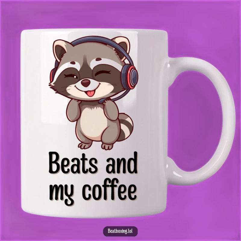 Funny Winking Raccoon Gamer Mug - Cool Headset Player Gift