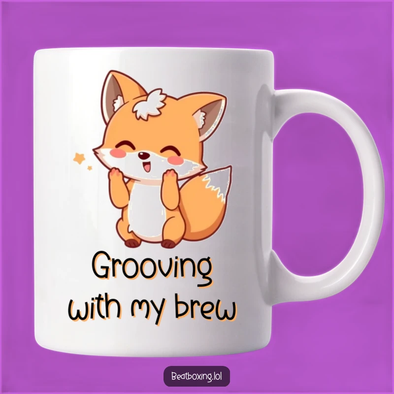 Funny Playful Fox DJ Mug - Rhythmic Beat Maker Gift