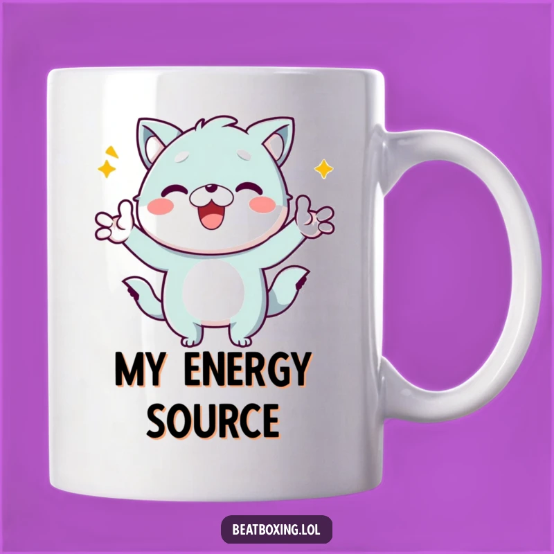 Funny Kawaii Animal Mug: Energetic Character Gesturing Hilariously, Perfect Gift!