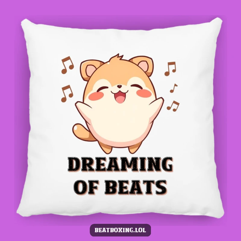 Cozy Funny Beatbox Animal Pillow: Smiling Character for Musical Comfort