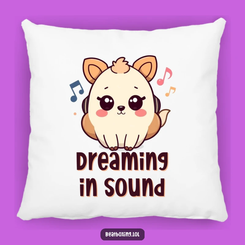 Funny Animal Music Pillow - Cozy Notes & Waves, Perfect Relaxation Gift