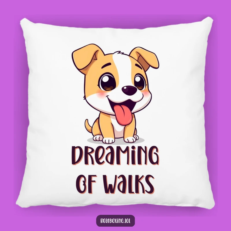 Funny Pillow: Excited Barking Dog - Comfy & Playful Comfort