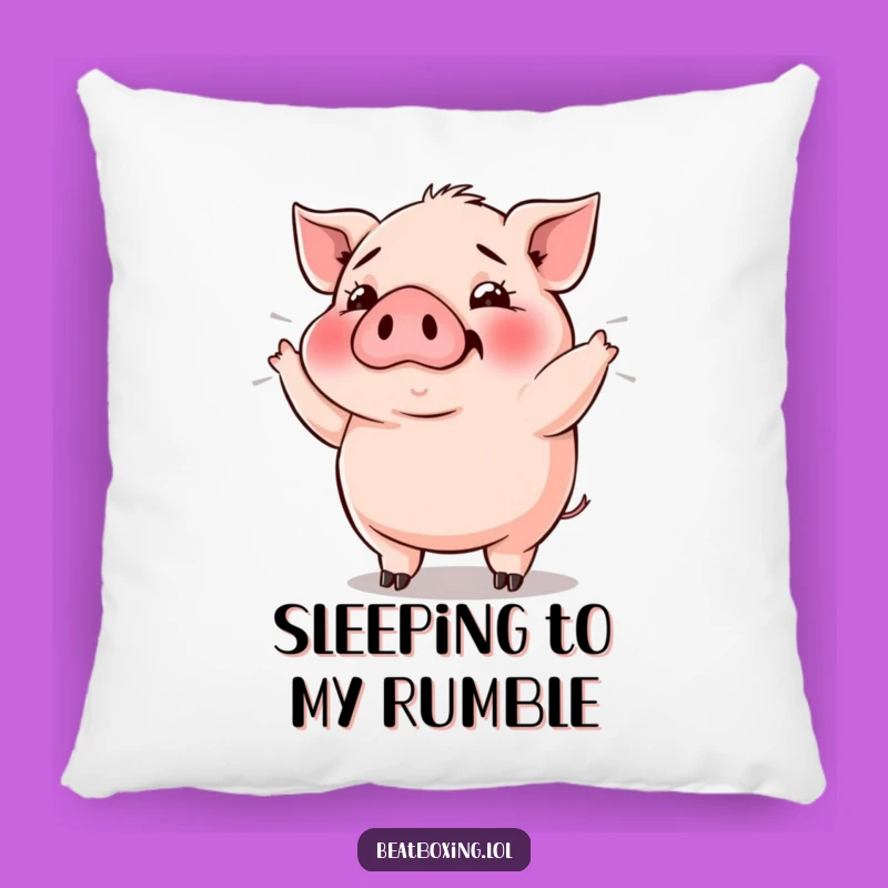 Funny Pig Bass Drop Pillow: Cuddle Up with the Beat