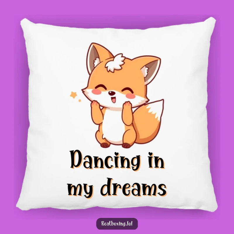 Funny Playful Fox DJ Pillow - Comfy Dance Accent
