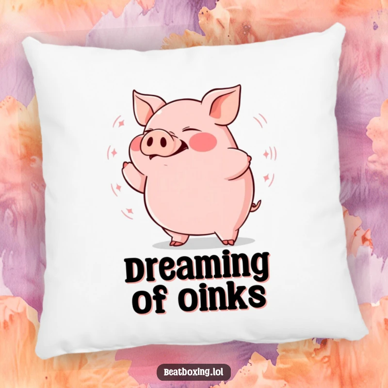 Funny plump pig pillow with a pig grunting rhythmically with bass vibrations, a soft and humorous gift.