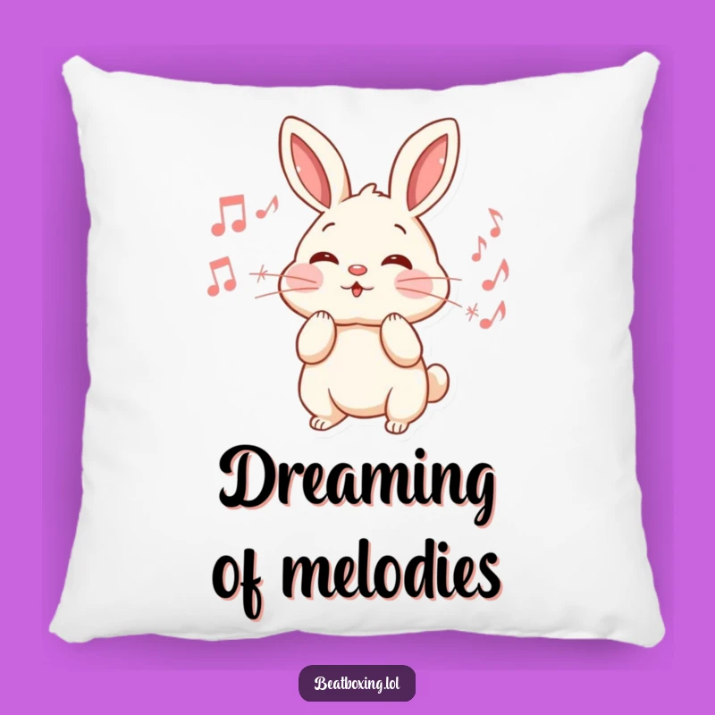Funny Rabbit Music Pillow: Cozy Cheek Puffing Humor Accent Gift