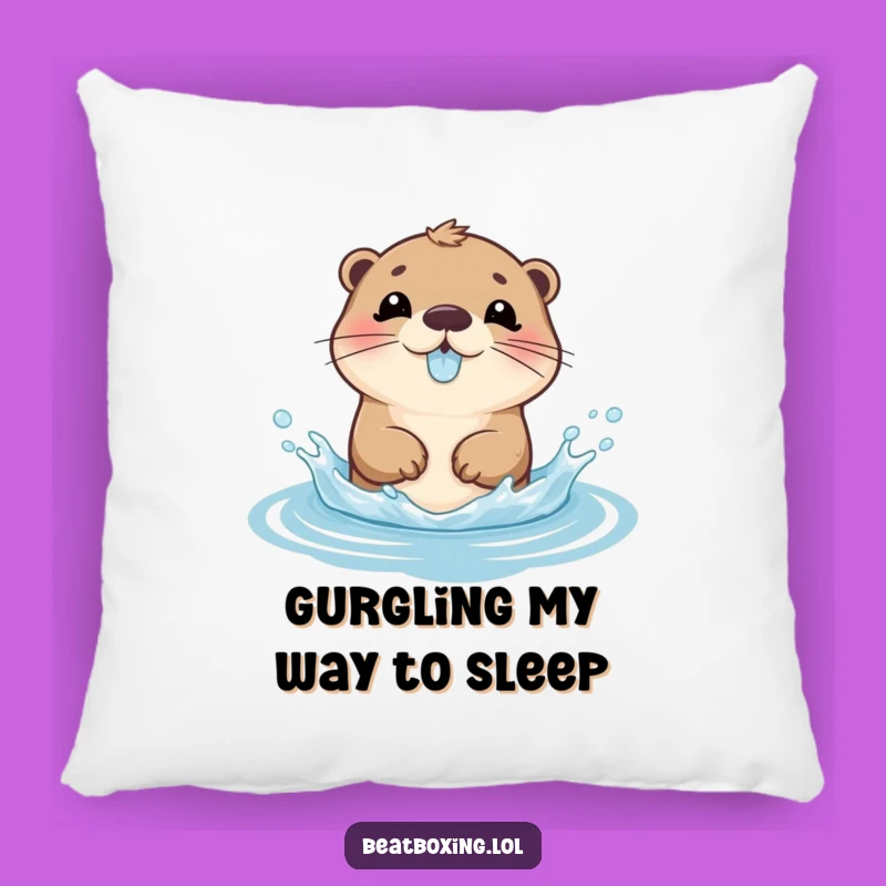 Funny Otter Splash Pillow: Cute & Comfy for Cozy Giggles