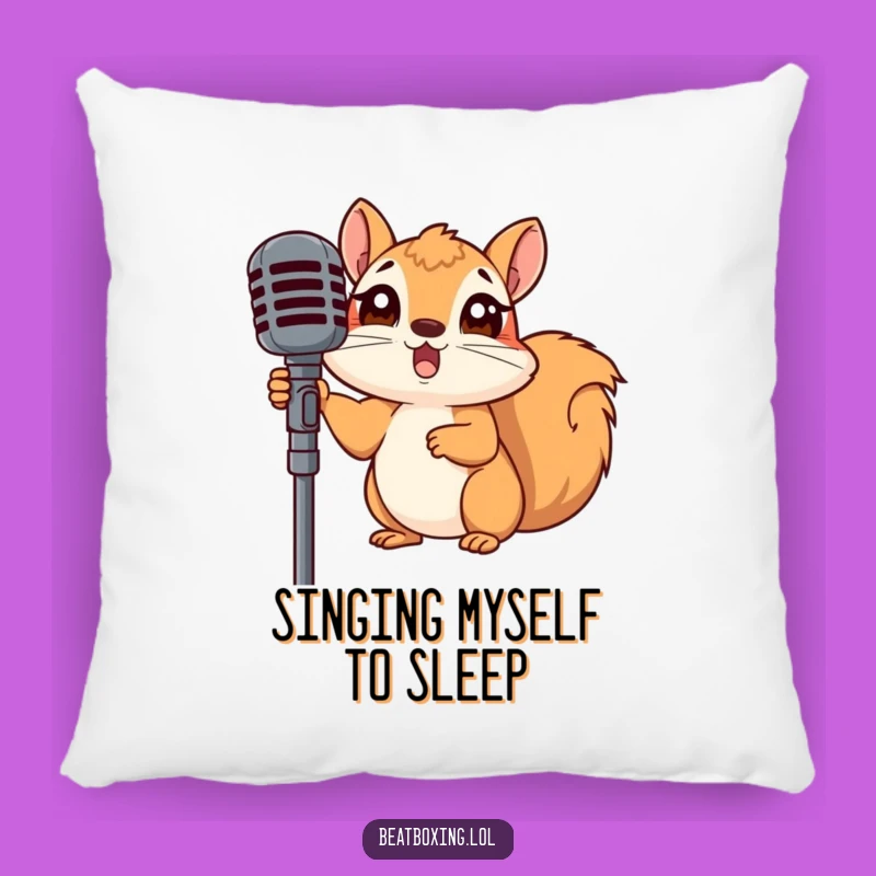 Funny Surprised Squirrel Mic Pillow - Comfy Shocking Accent
