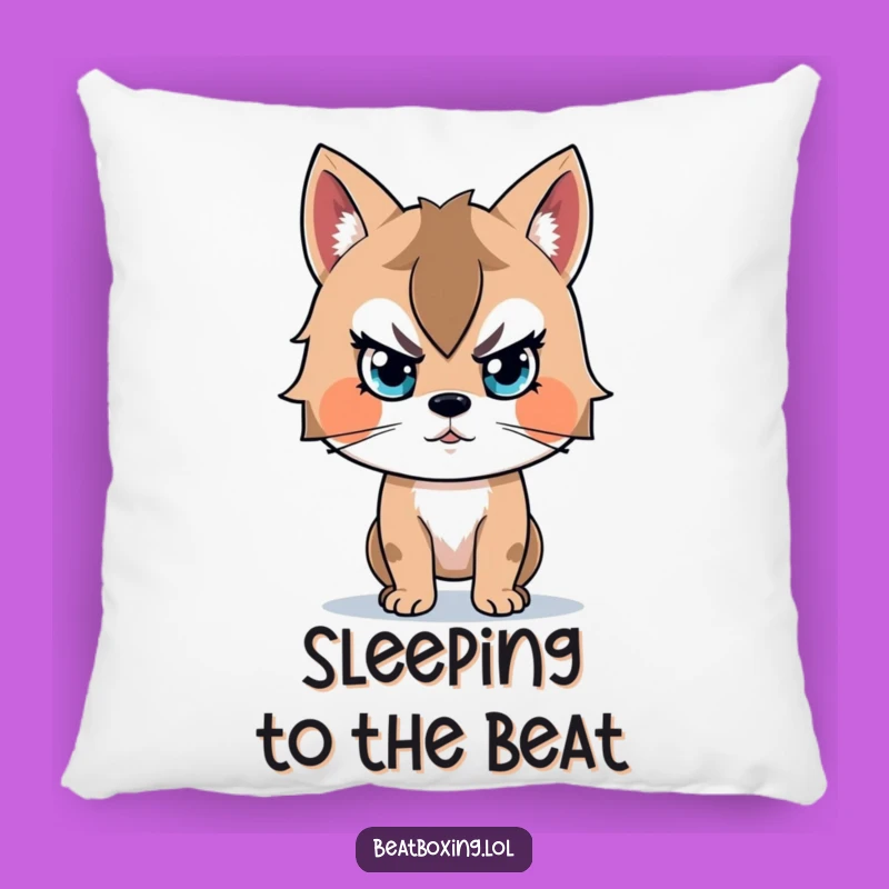 Funny Beat-Focused Animal Pillow: Cozy Up with Musical Vibes!