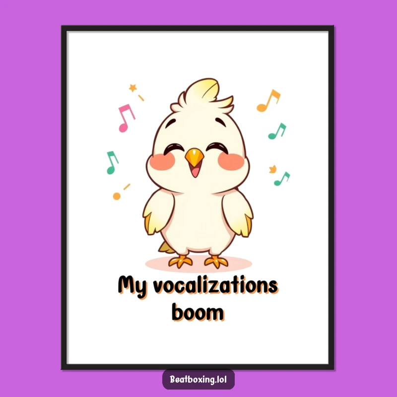 Funny Parrot Mimic Digital Art: Giggling Character, Perfect Humorous Gift for Instant Cheer