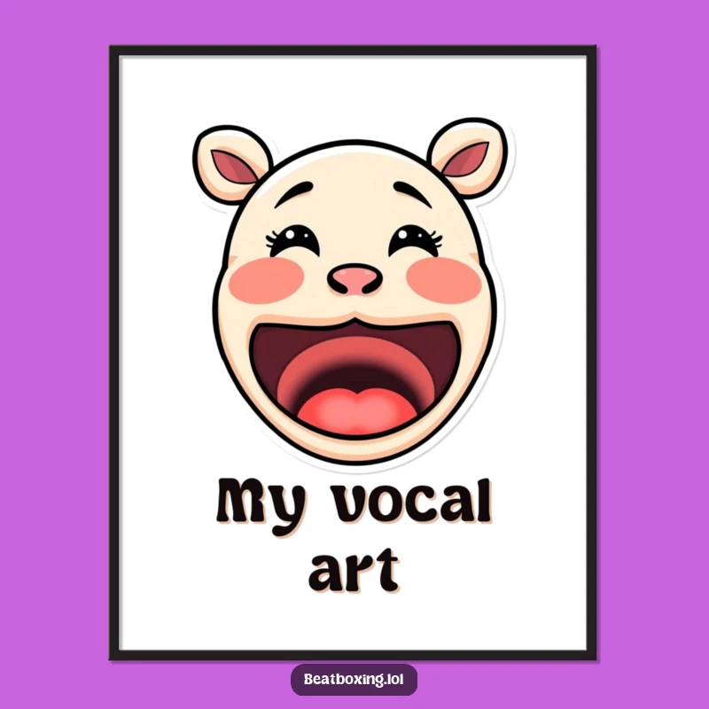 Funny Mouth Digital Art: Exaggerated Sounds, Instant Playful Decor, Hilarious Gift!