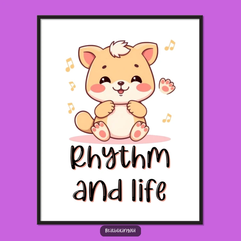 Funny Rhythm Animal Digital Art: Instant Beat-Filled Decor!