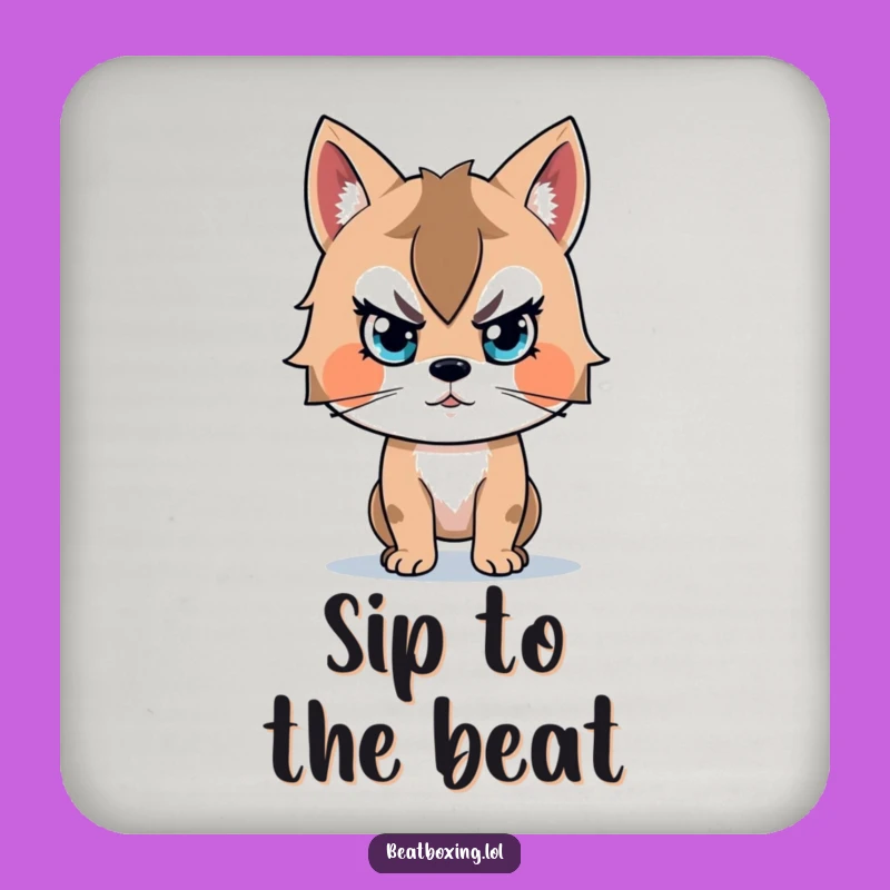 Funny Beat-Focused Animal Coaster: Protect Surfaces with Musical Style!