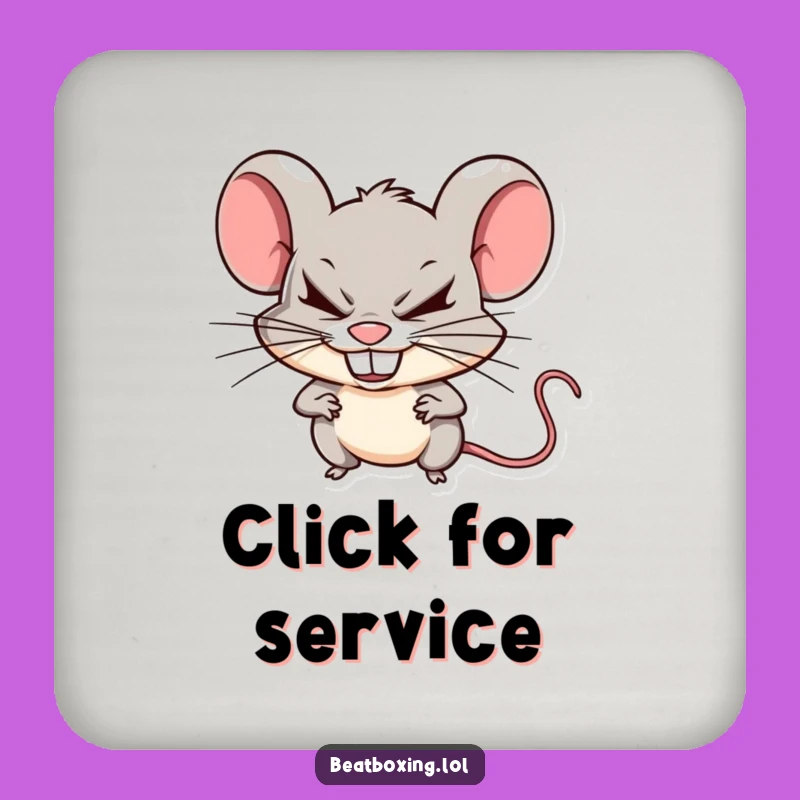 Funny Mischievous Mouse Clicking Coasters: Protect Surfaces with Sharp Beats