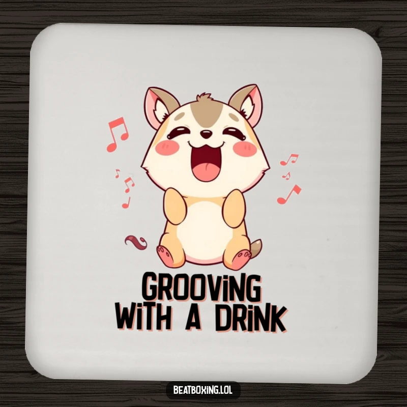 Funny Animal Sound Coasters: A cute animal character sings with its mouth open, providing humorous musical coasters.