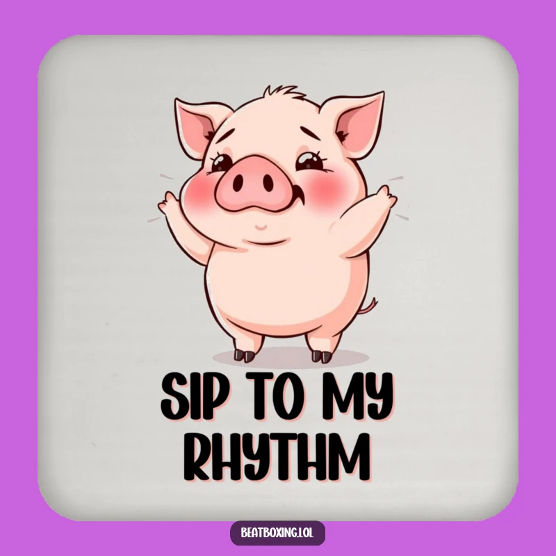 Funny Pig Bass Drop Coasters: Protect Your Surfaces with Rhythm