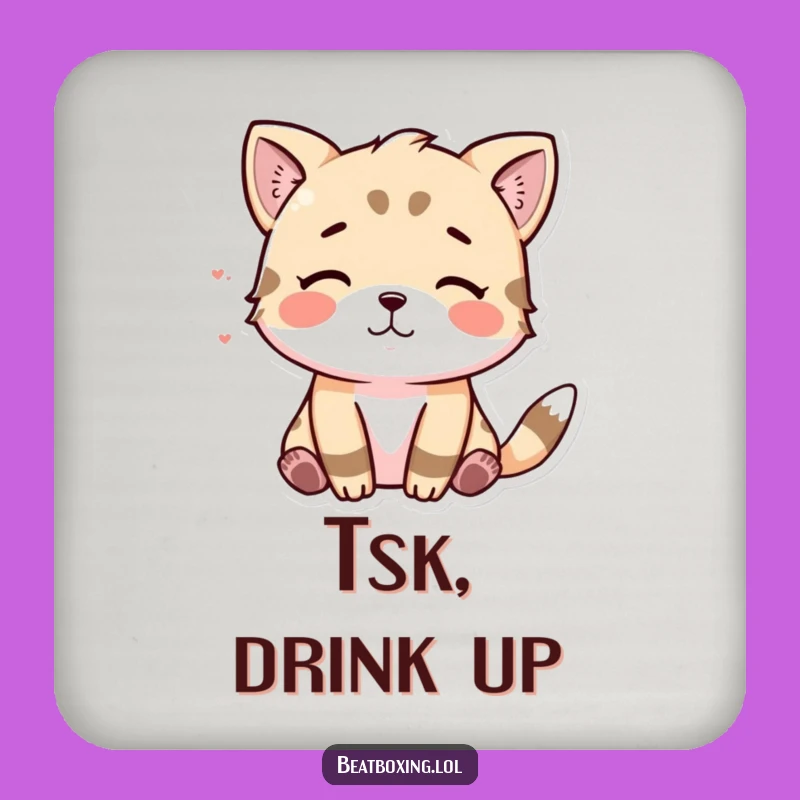 Funny Animal Tsk Coaster - Guard Your Surfaces with Judgment