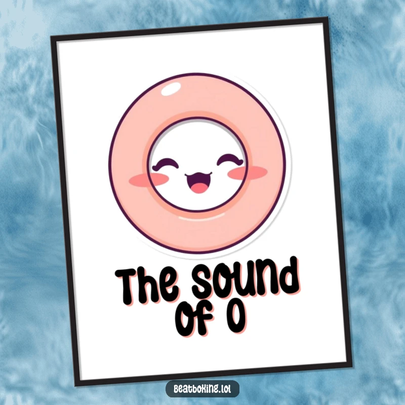Funny Poster Art of a character with a circular 'O' mouth, capturing the essence of sound and vocal expression.