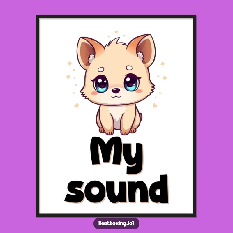 Funny Tiny Animal Poster: Musical Beats, Bright-Eyed Charm, Vibrant Wall Art Gift!