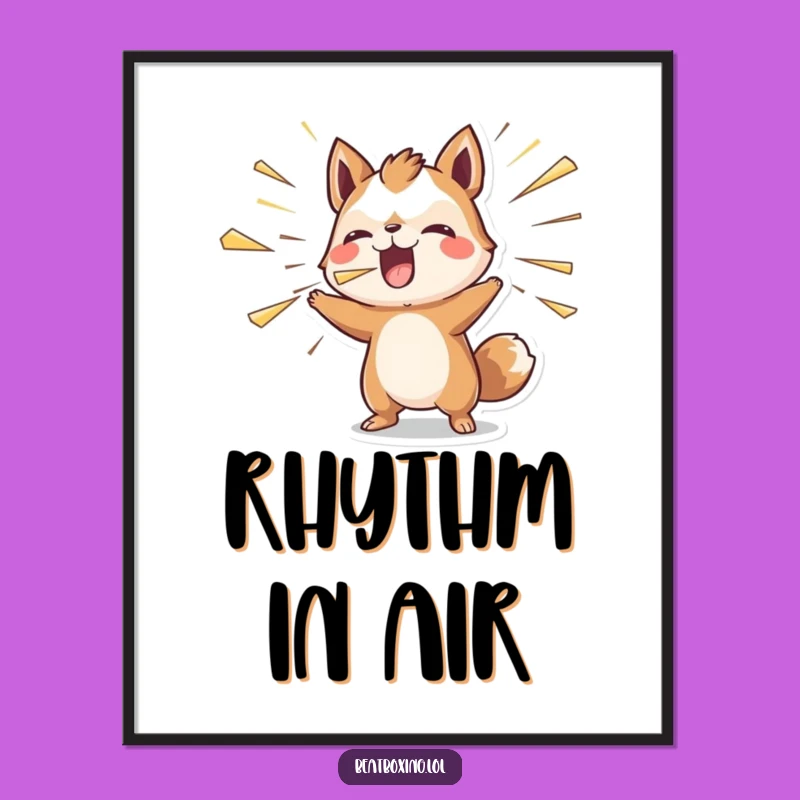Funny Animal Wind Poster - Dynamic Rhythmic Air Art