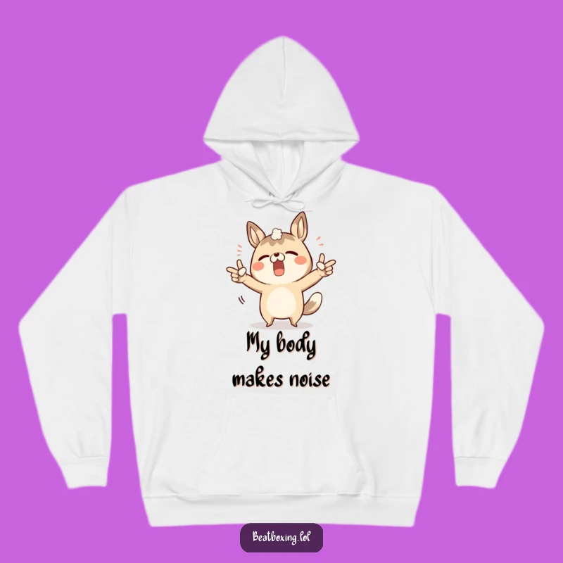 Cozy Funny Body Sound Animal Hoodie: Determined Creator of Awesome Noises