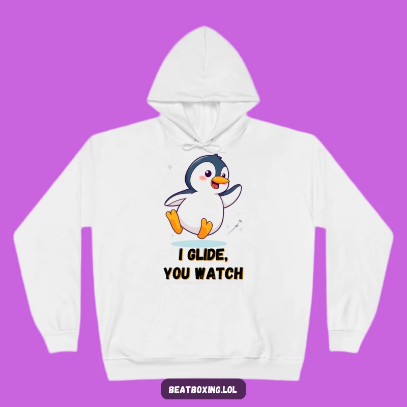 Cozy Funny Cool Penguin Hoodie: Stay Warm with Swag! A Fashionable Funny Gift.