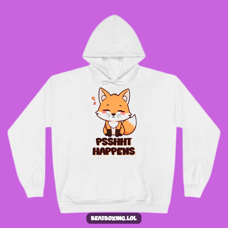 Cozy Funny Psshht Fox Hoodie: Stay Warm and Laugh! Perfect Funny Gift Idea.