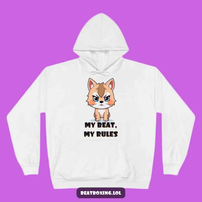 Funny Beat-Focused Animal Hoodie: Stay Cozy While You Vibe Out!