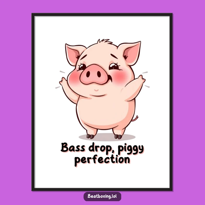 Funny Free Printable Wall Art: Pig Grunting Rhythm - Quirky Downloadable Decor