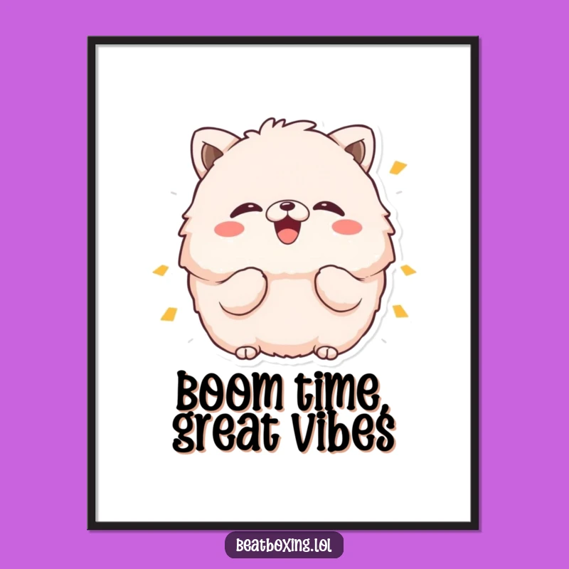 Funny Free Printable Wall Art: Puffy Cheek Animal Boom - Quirky Downloadable Decor