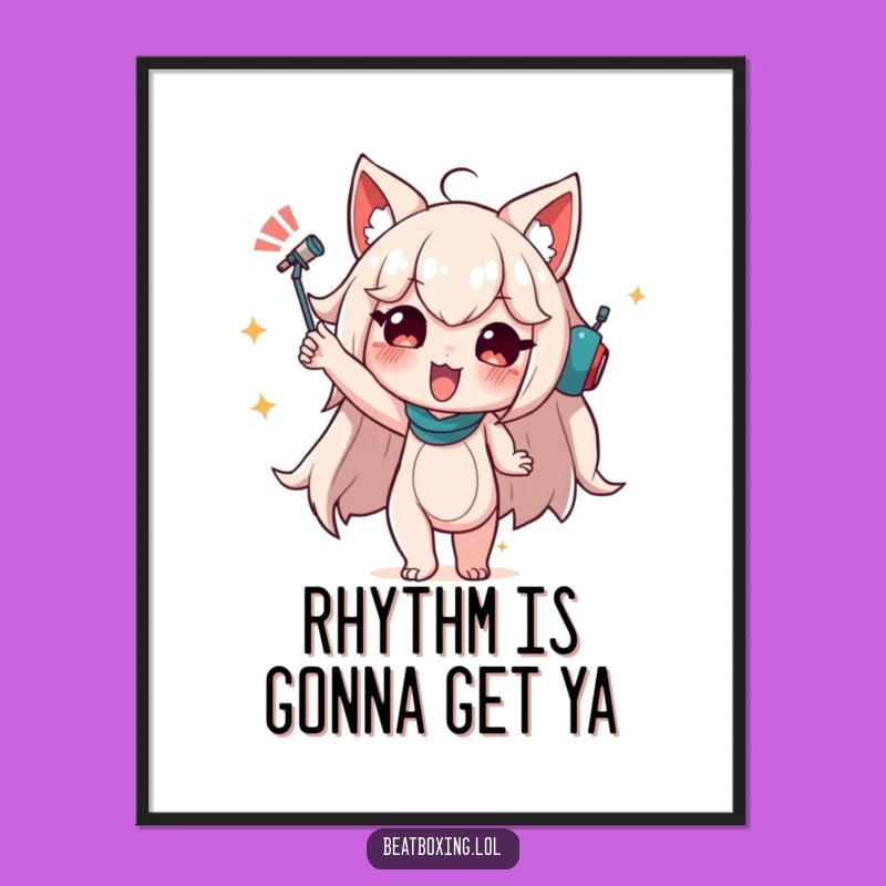 Free Printable Funny Wall Art: Rhythmic Pose, Audible Decor Downloadable