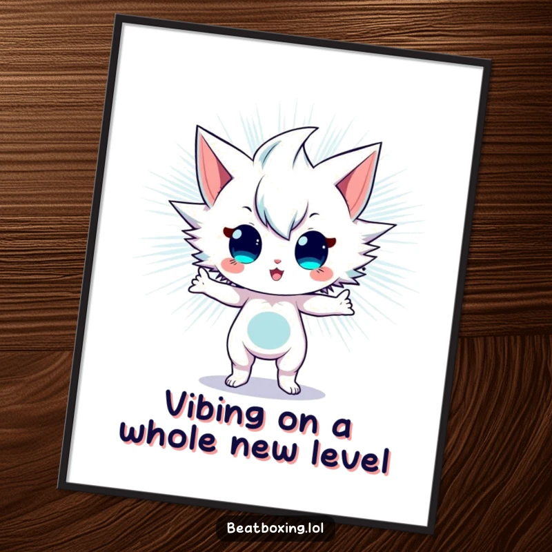 Funny free printable wall art of an energetic character in a stance radiating powerful sonic vibrations, creating a dynamic visual.