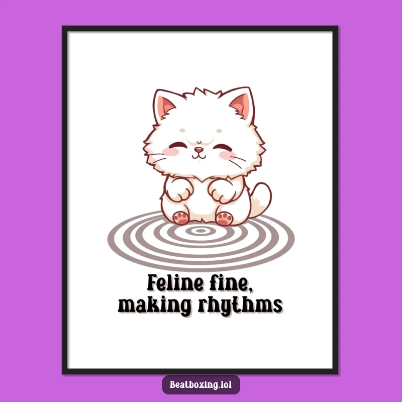 Free Printable Wall Art: Cat Paw Pattern Art, Whimsical Downloadable Humorous Decor